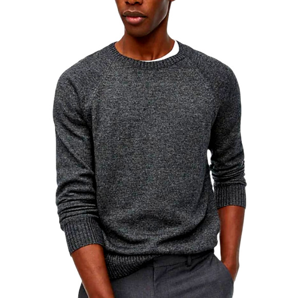 J. Crew Other - J. Crew men's lambswool sweater crew neck long sleeve black gray size small